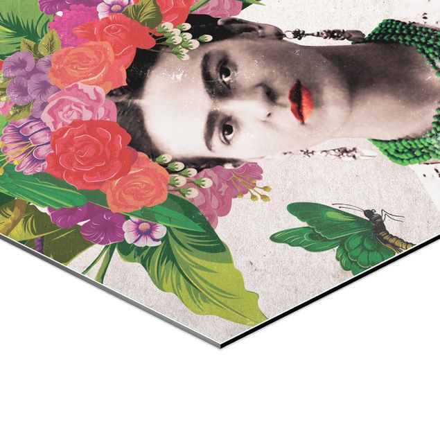 Tableaux muraux Frida Kahlo - Portrait de fleurs
