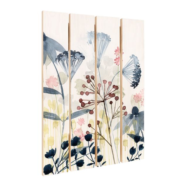 Impression sur bois - Wildflower Watercolour I