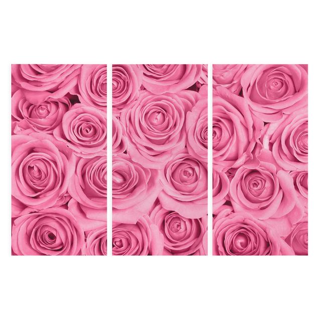 Tableau romantique amour Roses roses