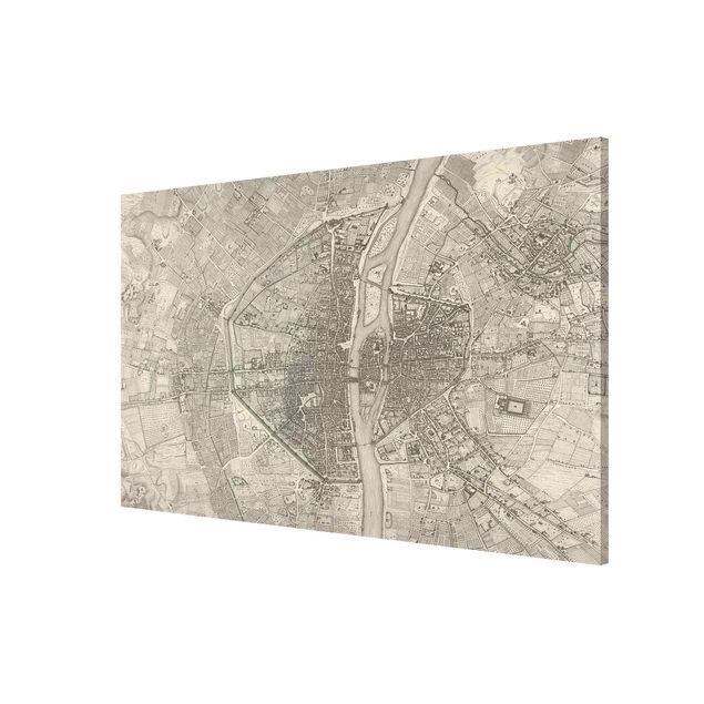 Tableaux mappemonde Vintage Map Paris