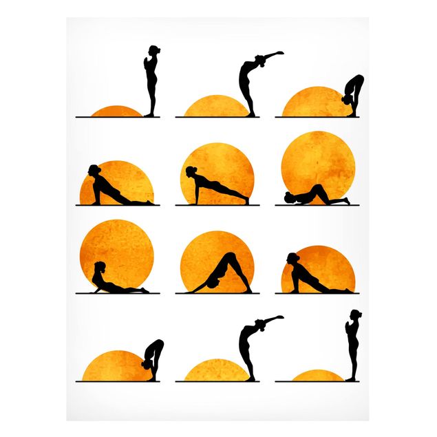 Tableaux moderne Yoga - Salutation au soleil