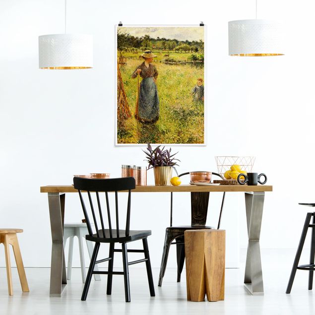 Toile impressionniste Camille Pissarro - Le faucheur