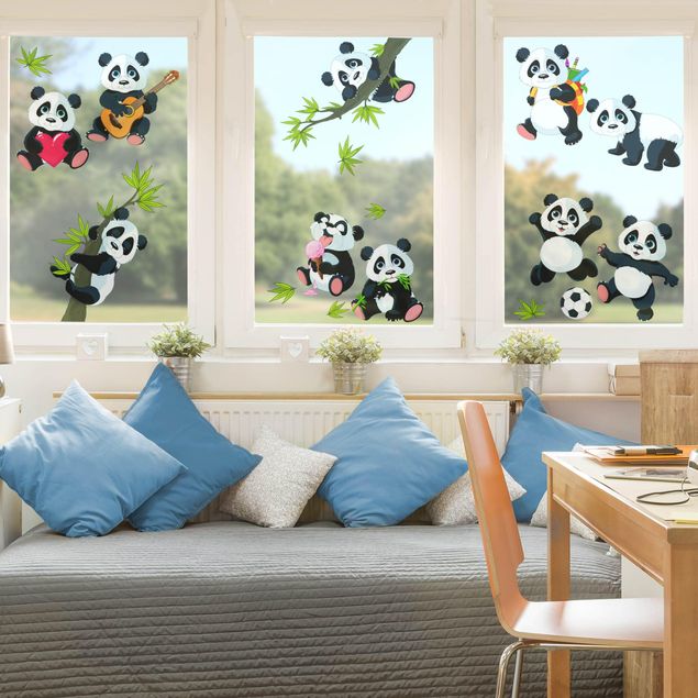 Déco chambre enfant Panda Lot grand