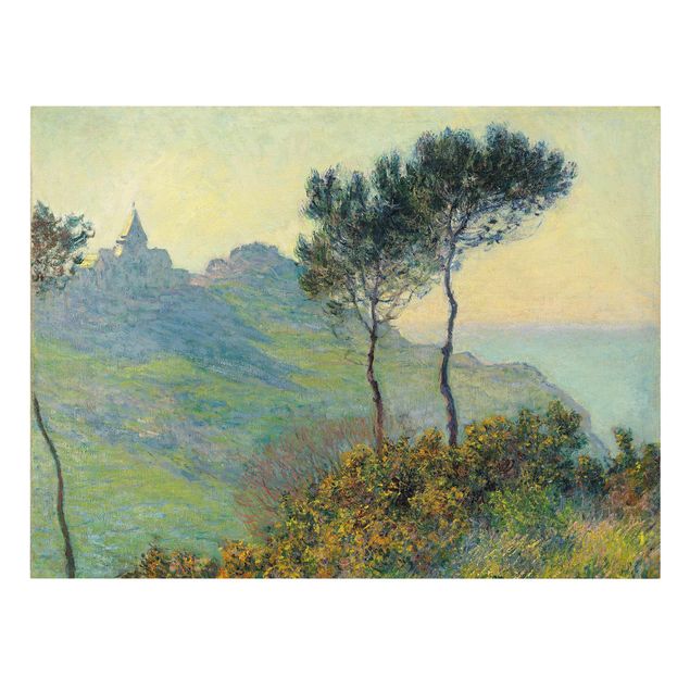Tableau artistique Claude Monet - L'église de Varengeville au soleil couchant