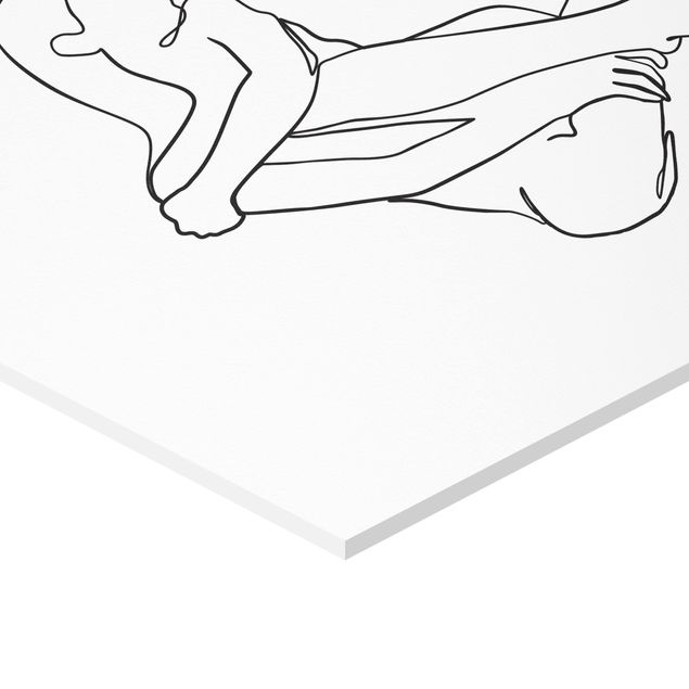 Tableaux muraux Line Art Femme Nue Noir Et Blanc