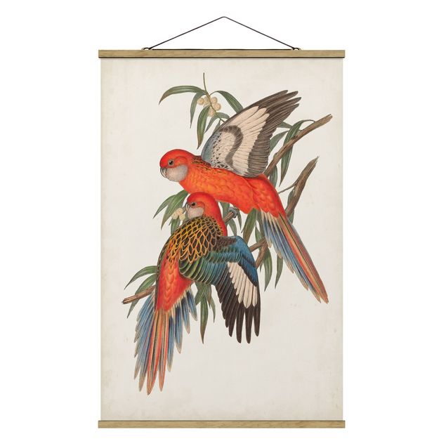 Tableau style vintage Tropical Parrot I