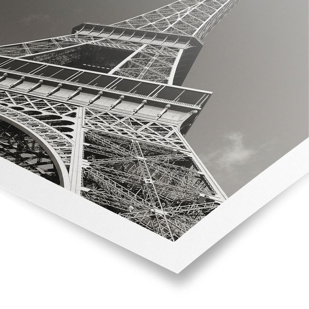 Posters en noir et blanc Tour Eiffel à Paris
