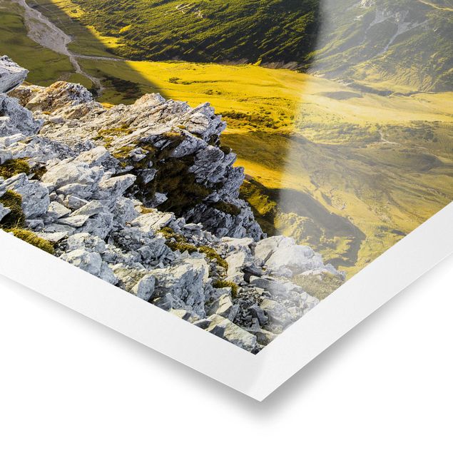 Posters paysage Montagnes et vallée des Alpes Lechtal au Tyrol