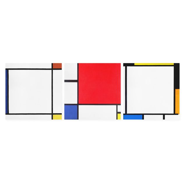 Tableaux reproductions Piet Mondrian - Compositions carrées