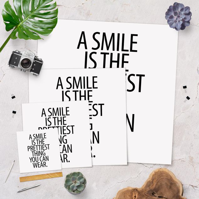 Poster - A Smile Is The Prettiest Thing Sans Serif