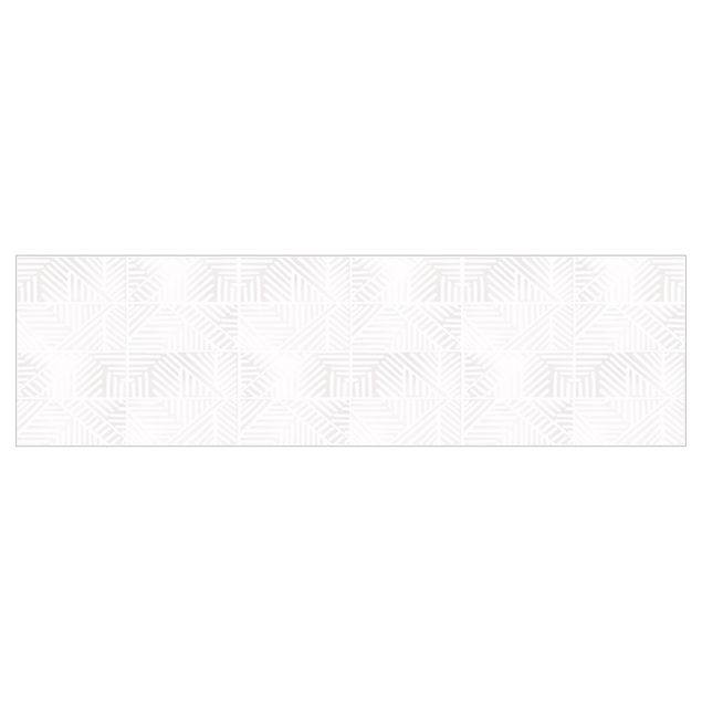 Revêtement mural cuisine - Line Pattern Stamp In White