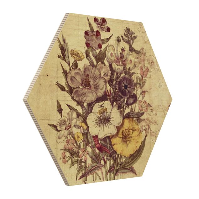 Tableau décoration Vintage Letter Bouquet