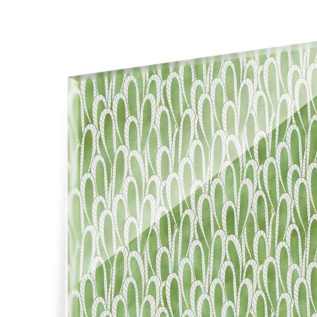 Fonds de hotte - Natural Pattern Succulents In Green - Format paysage 2:1