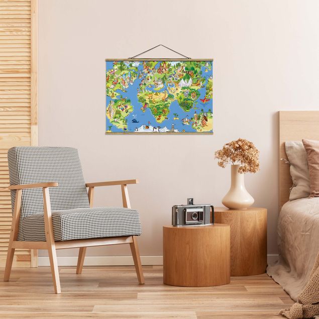 Tableaux carte du monde Grande et drôle carte du monde
