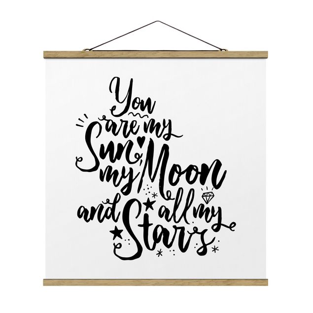 Tableau citations Tu es mon soleil, ma lune et toutes mes étoiles
