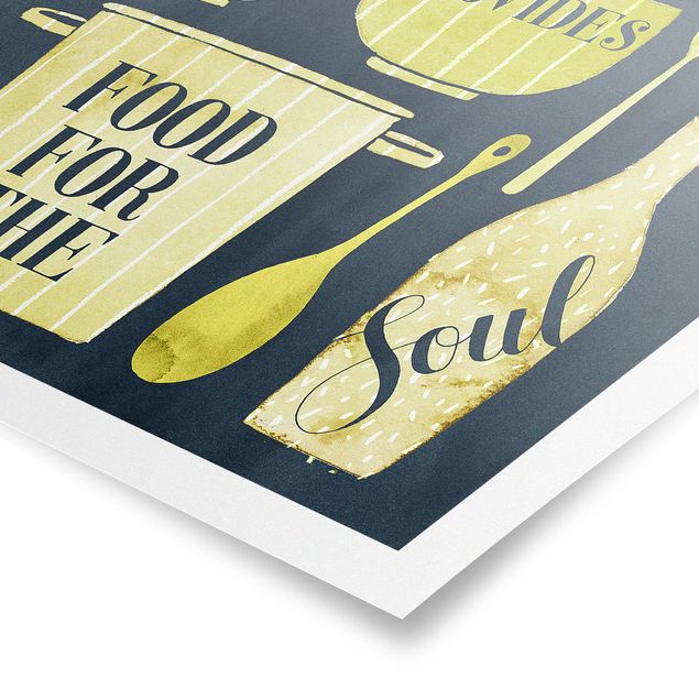 Tableau jaune Soul Food - With Love
