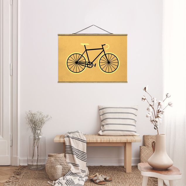 Tableaux moderne Bicyclette en jaune