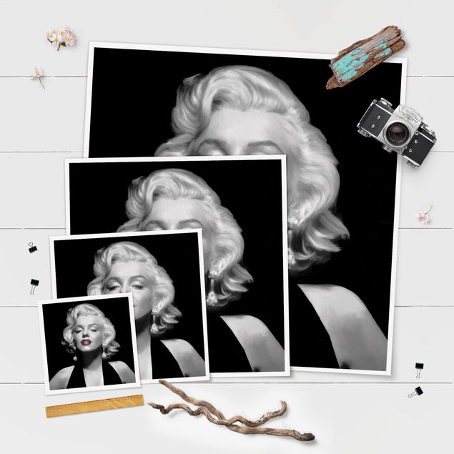 Posters Marilyn aux lèvres rouges