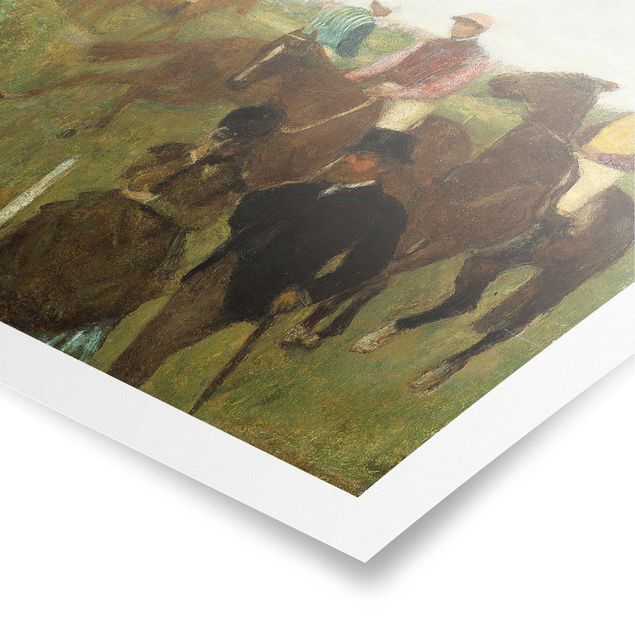 Tableau moderne Edgar Degas - Jockeys sur la piste de course