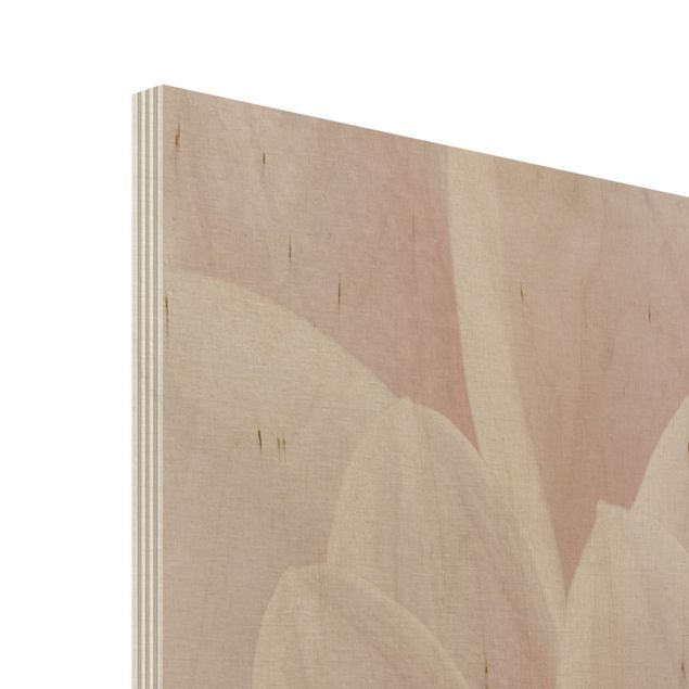 Impression sur bois - Dahlia In Powder Pink