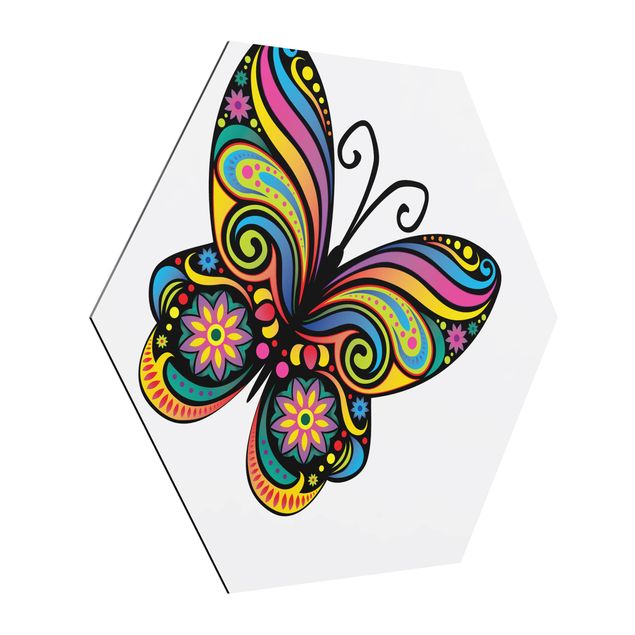 Tableau art abstrait No.BP22 Mandala Papillon