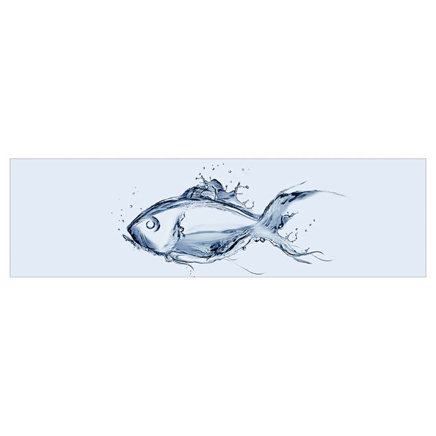 Revêtement mural cuisine - Liquid Silver Fish II