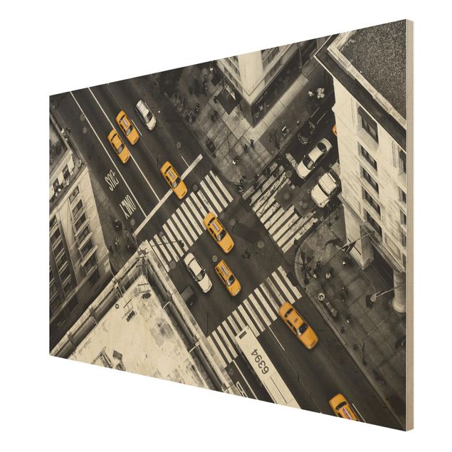 Tableaux en bois Taxis de la ville de New York