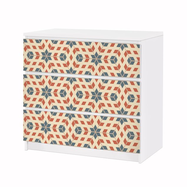 Papier adhésif pour meuble IKEA - Malm commode 3x tiroirs - Pop Art Design