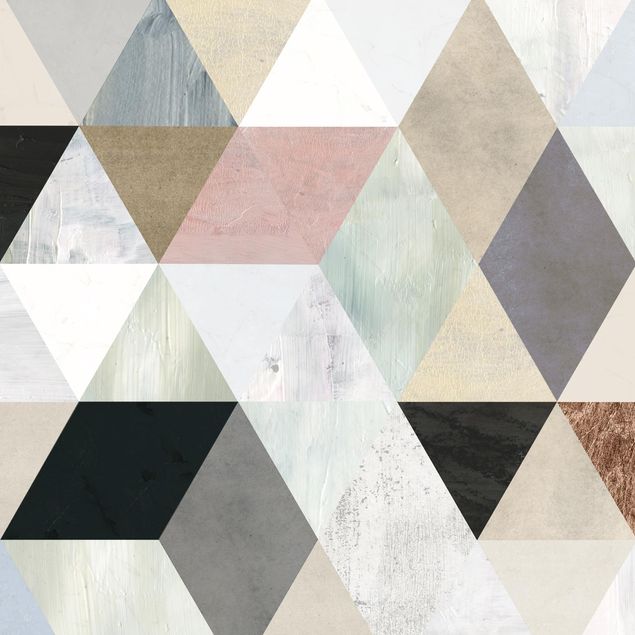 Film adhésif - Watercolour Mosaic With Triangles I
