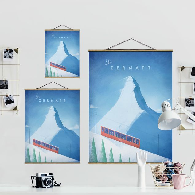 Tableaux vintage Poster de voyage - Zermatt