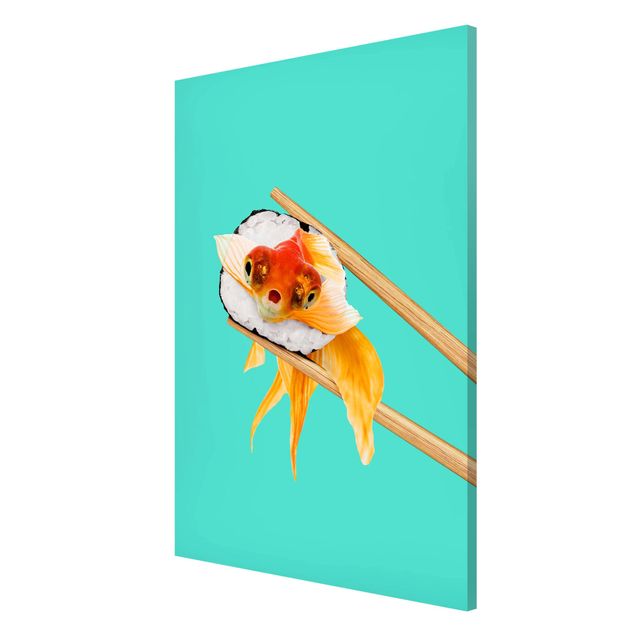 Tableaux moderne Sushi avec poisson rouge