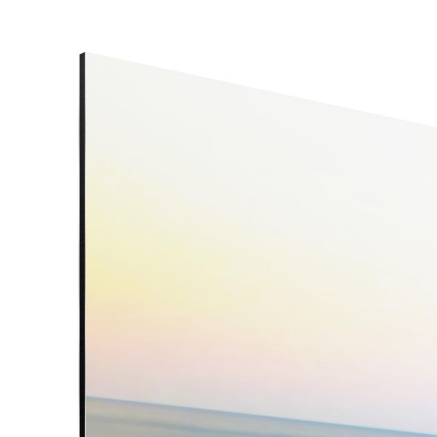 Tableaux modernes Groynes au coucher du soleil sur l'océan