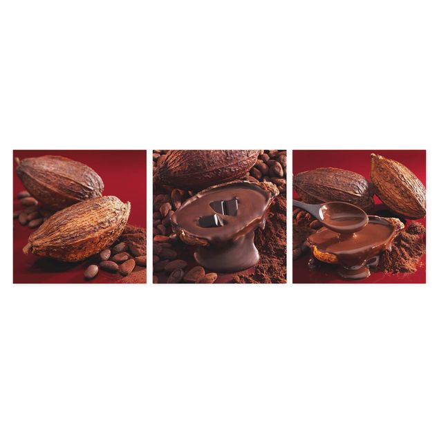 Impression sur toile 3 parties - Cocoa Beans