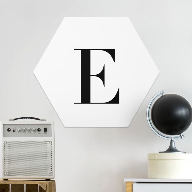 Tableaux modernes Lettre Serif Blanc E