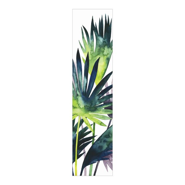 Panneaux coulissants avec fleurs Feuillage exotique - Fan Palm