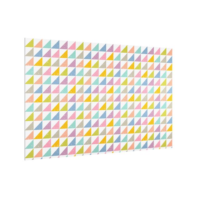 Fonds de hotte Geometrical Pattern With Triangles Colourful
