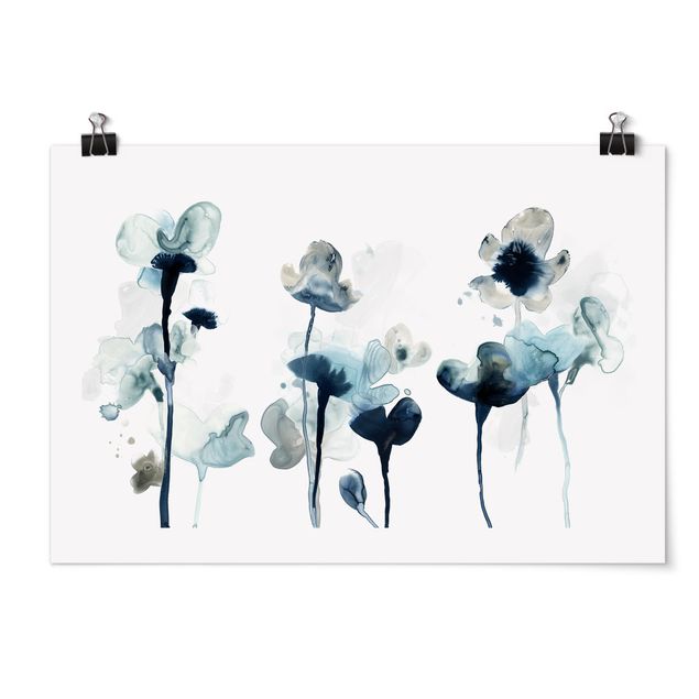 tableaux floraux Midnight Bloom Trio