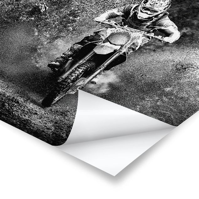 Tableaux muraux Motocross dans la boue