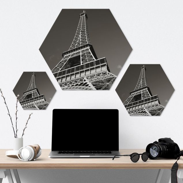 Hexagone en alu Dibond - Eiffel tower