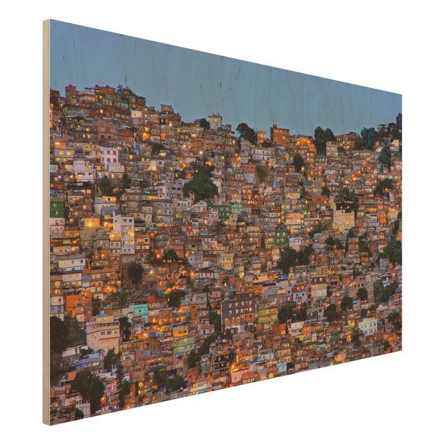 Tableaux muraux Coucher de soleil dans une favela de Rio de Janeiro