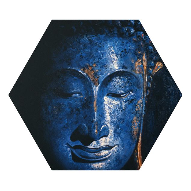Tableau ton bleu Bouddha de Delhi