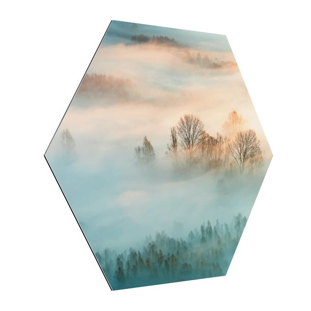 Tableau moderne Brouillard au lever du soleil