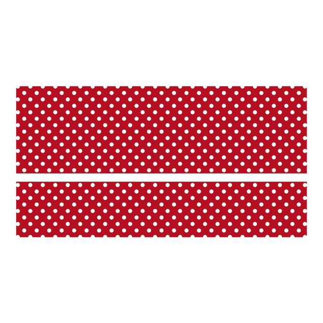 Papier adhésif pour meuble IKEA - Malm lit 140x200cm - No.DS92 Dot Design Girly Red