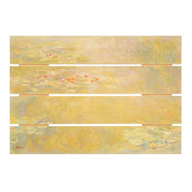 Tableaux en bois avec paysage Claude Monet - L'étang aux nénuphars
