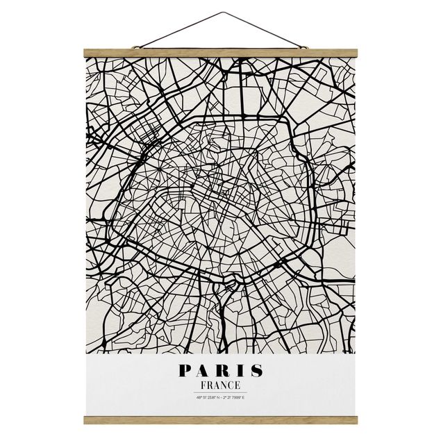 Tableaux mappemonde Plan de ville de Paris - Classique