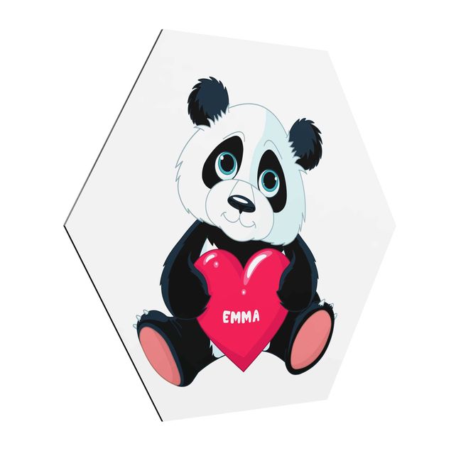 Tableaux animaux Panda au cœur
