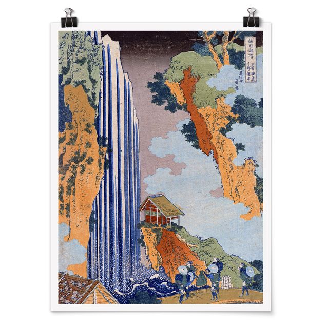 Tableaux moderne Katsushika Hokusai - Cascade d'Ono sur la Kisokaidô
