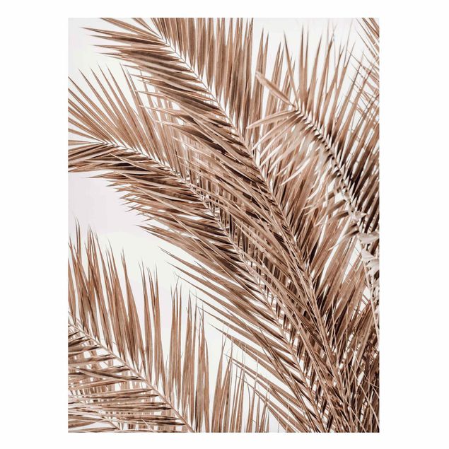 Tableau paysages Feuilles de palmier couleur bronze