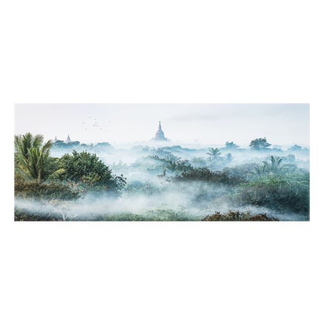 Fonds de hotte - Morning Fog Over The Jungle Of Bagan - Panorama 5:2