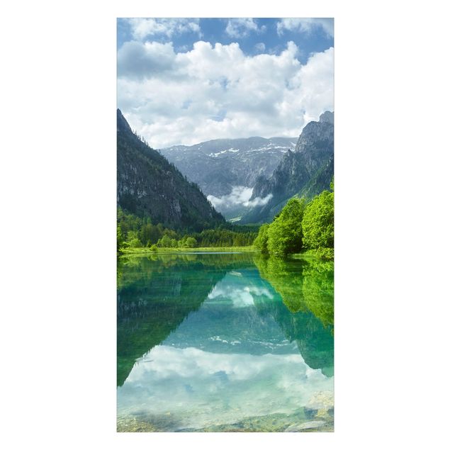 Revêtement mural de douche - Mountain Lake With Reflection